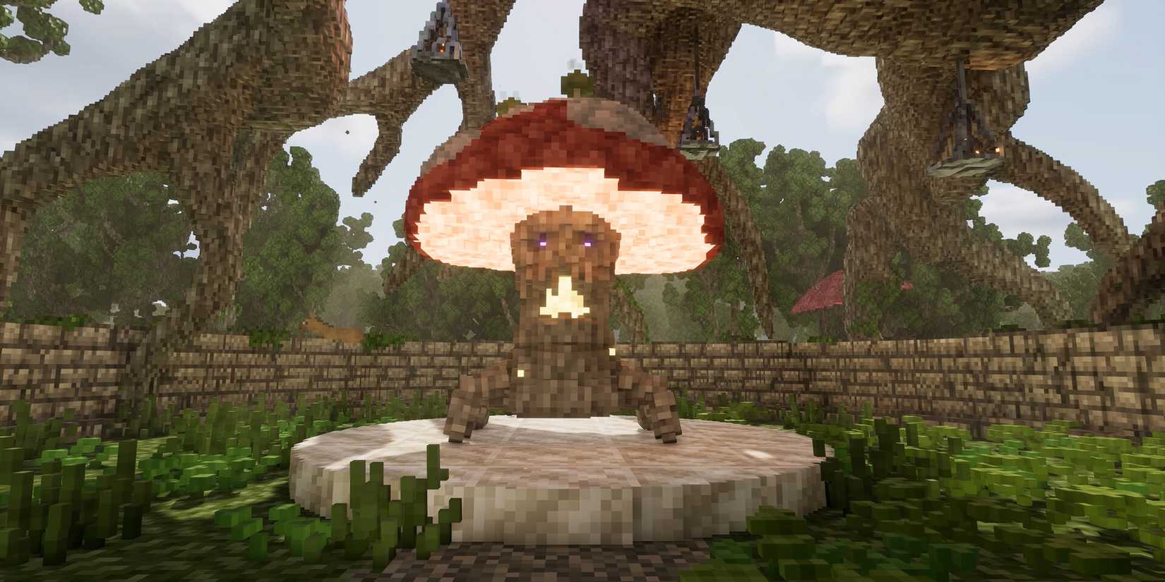 A mushroom character in Lay of the Land