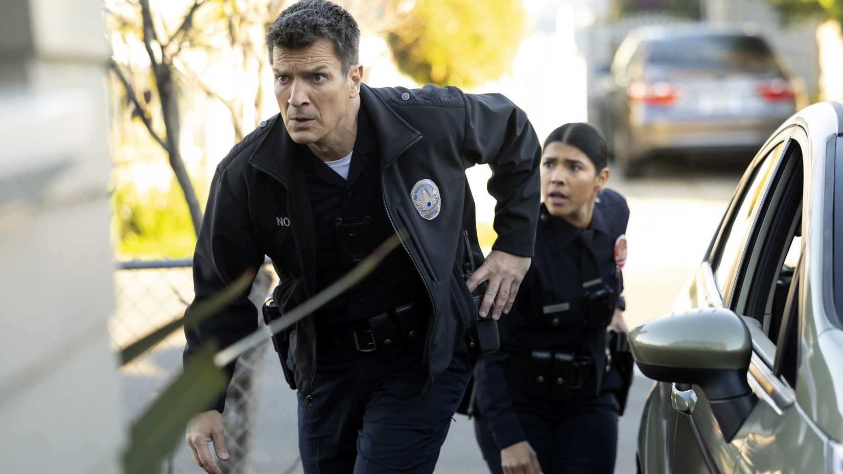 Lisseth Chavez and Nathan Fillion in The Rookie season 6, episode 6