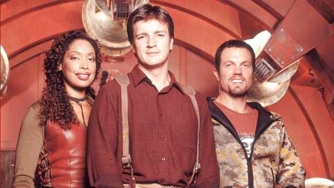 Mal, Jayne, and Zoë in Firefly