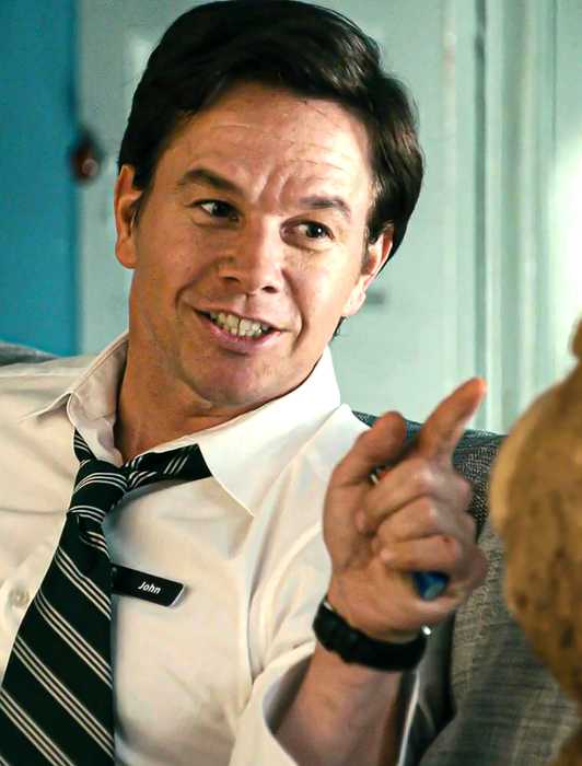 Mark Wahlberg as John pointing at Ted excitedly in Ted