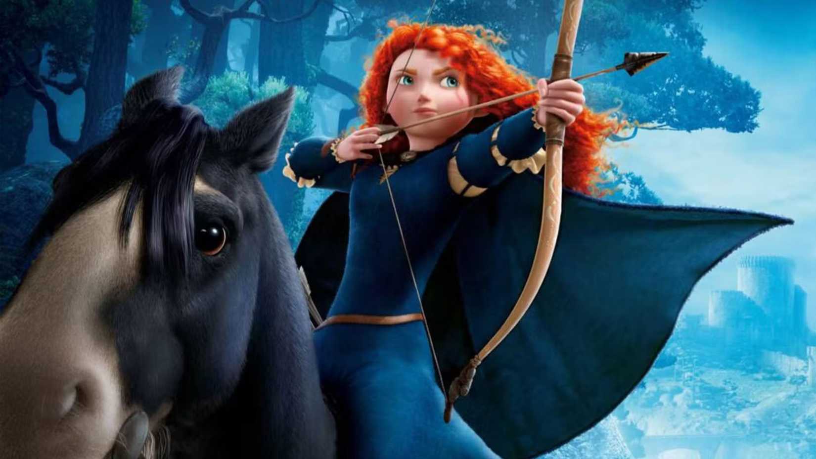 10 Hidden Pixar Gems That Deserve More Love 6 Merida riding on a horse holding a bow and arrow