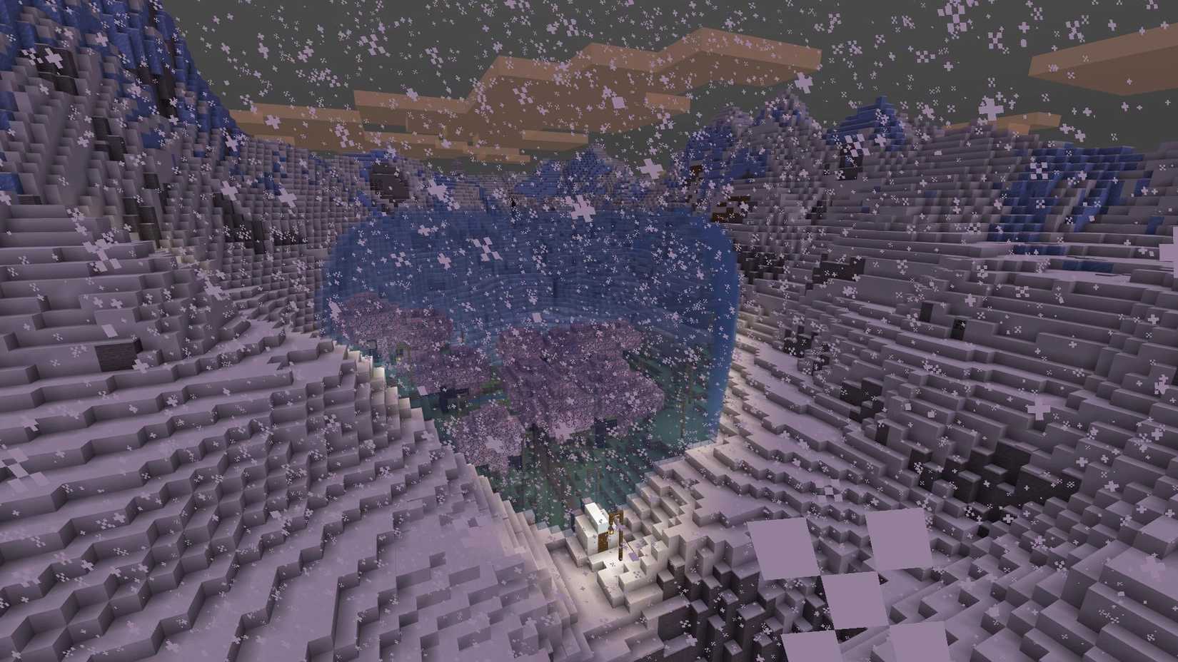 minecraft snowy cherry biome-1