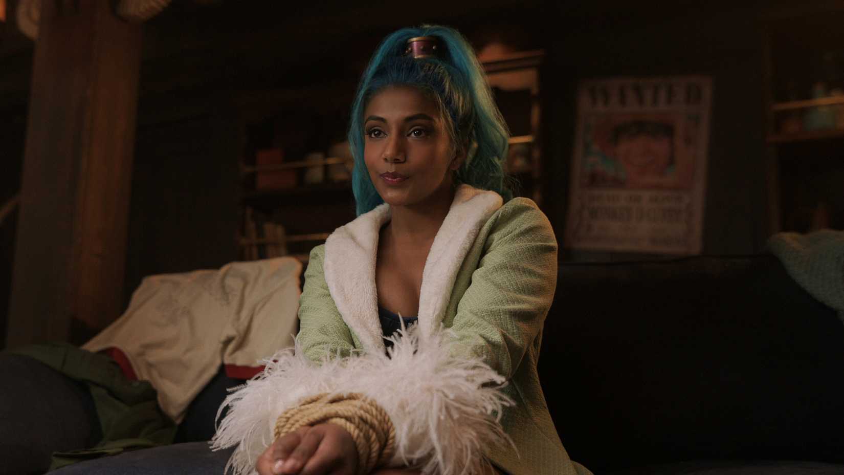 Miss Wednesday sitting in a ship in One Piece season 2