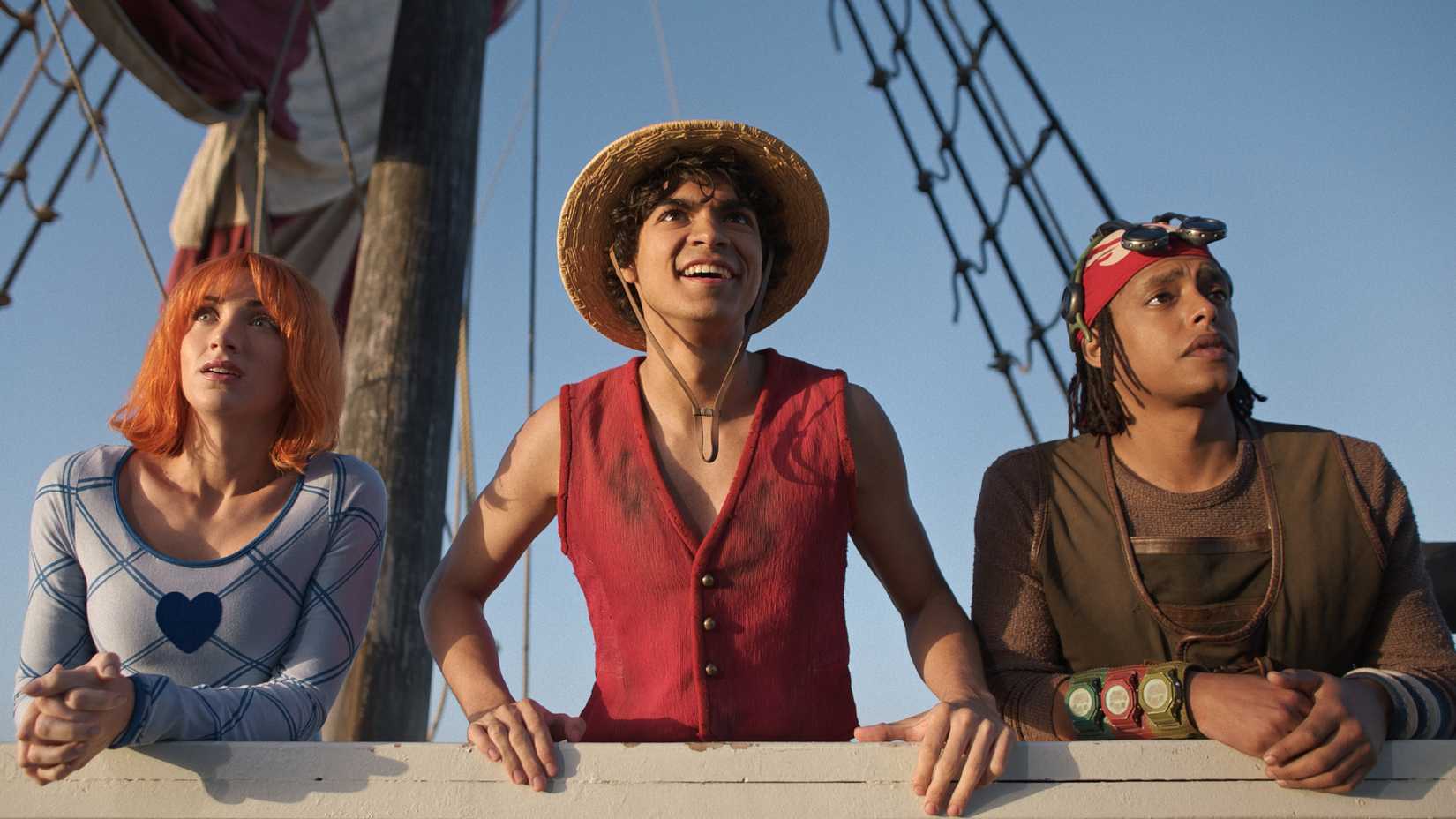 Nami, Luffy, and Usopp in One Piece season 2