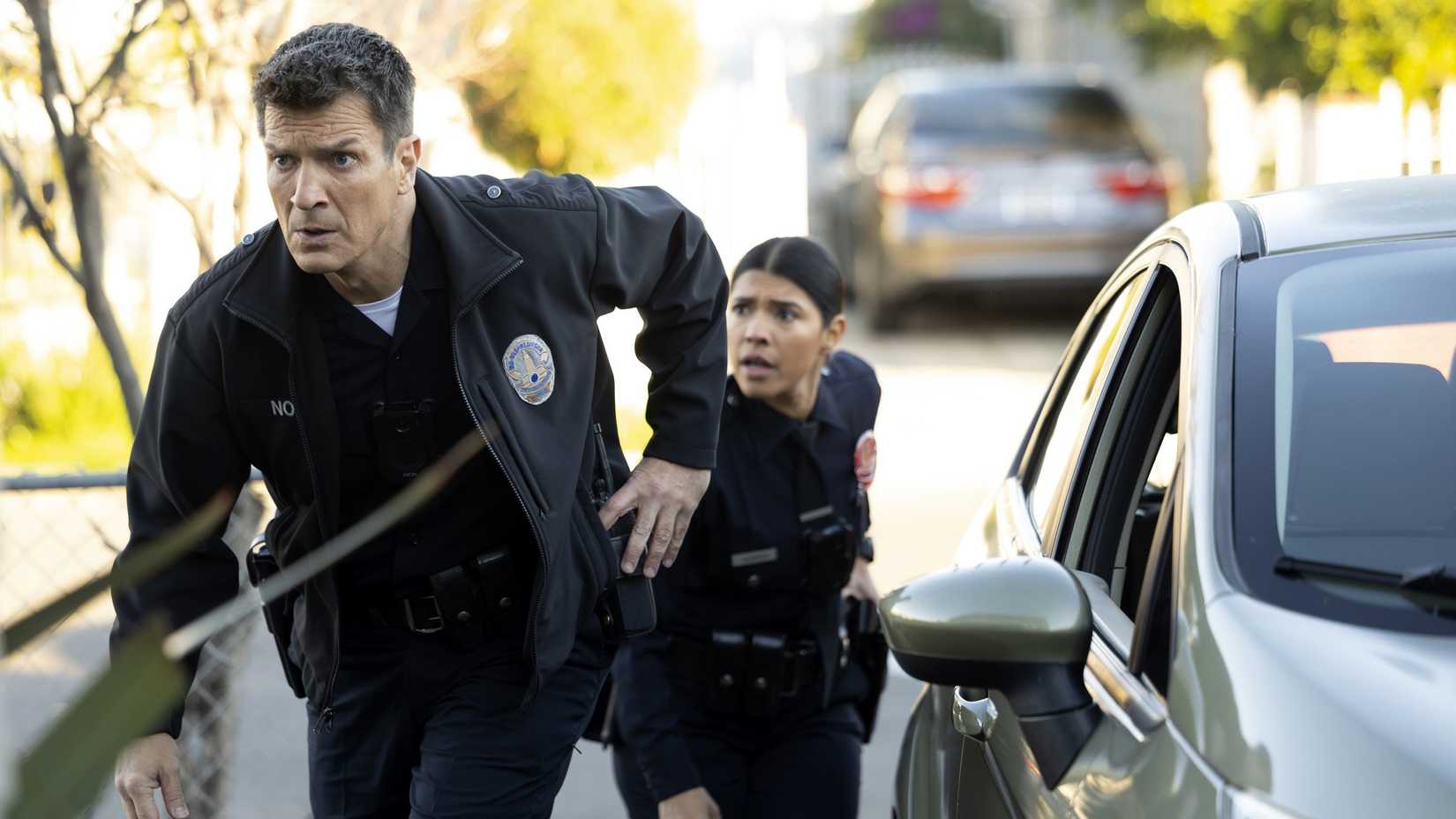 Nathan Fillion and Lisseth Chavez in The Rookie season 6, episode 6