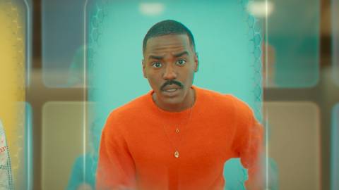 Ncuti Gatwa as the Fifteenth Doctor in Doctor Who Dot and Bubble