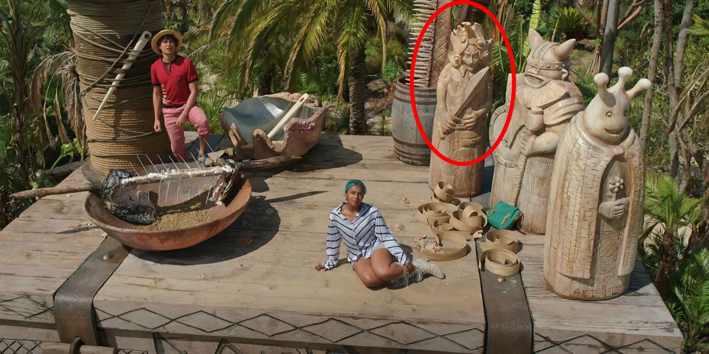 Nika statue in One Piece season 2.
