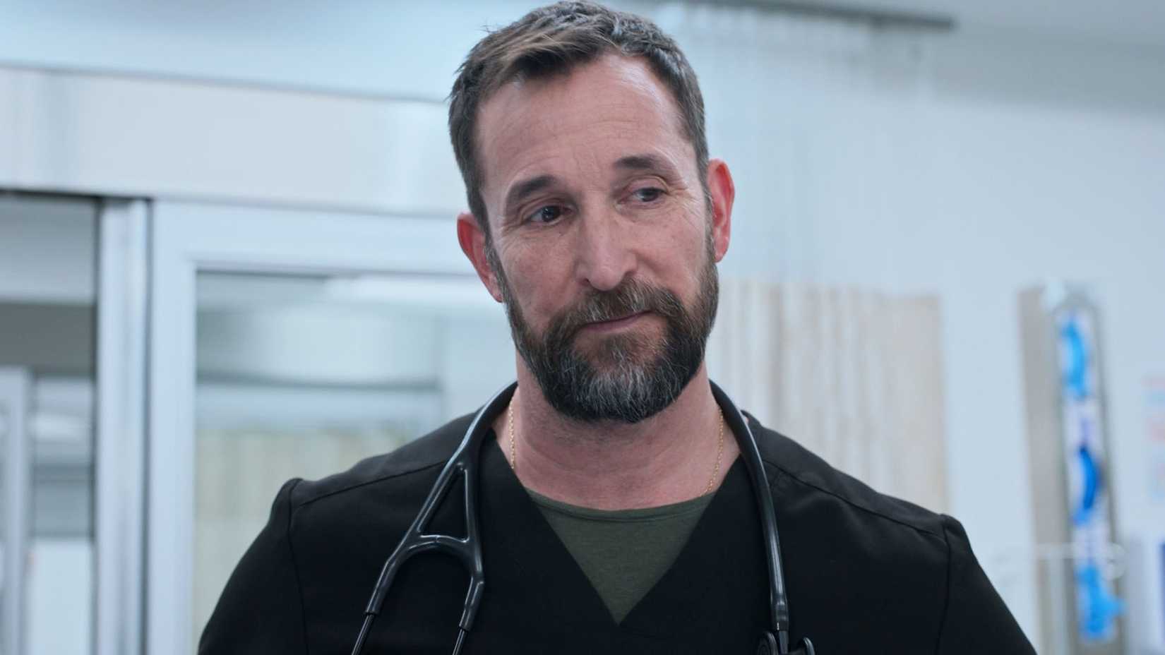 noah wyle as robby looking down in an epiode of the pitt season 2