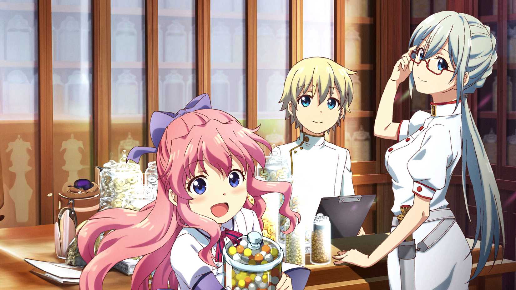 10 Great Isekai Anime Series That Didn't Get The Love They Deserve 6 Parallel World Pharmacy's main cast poses together