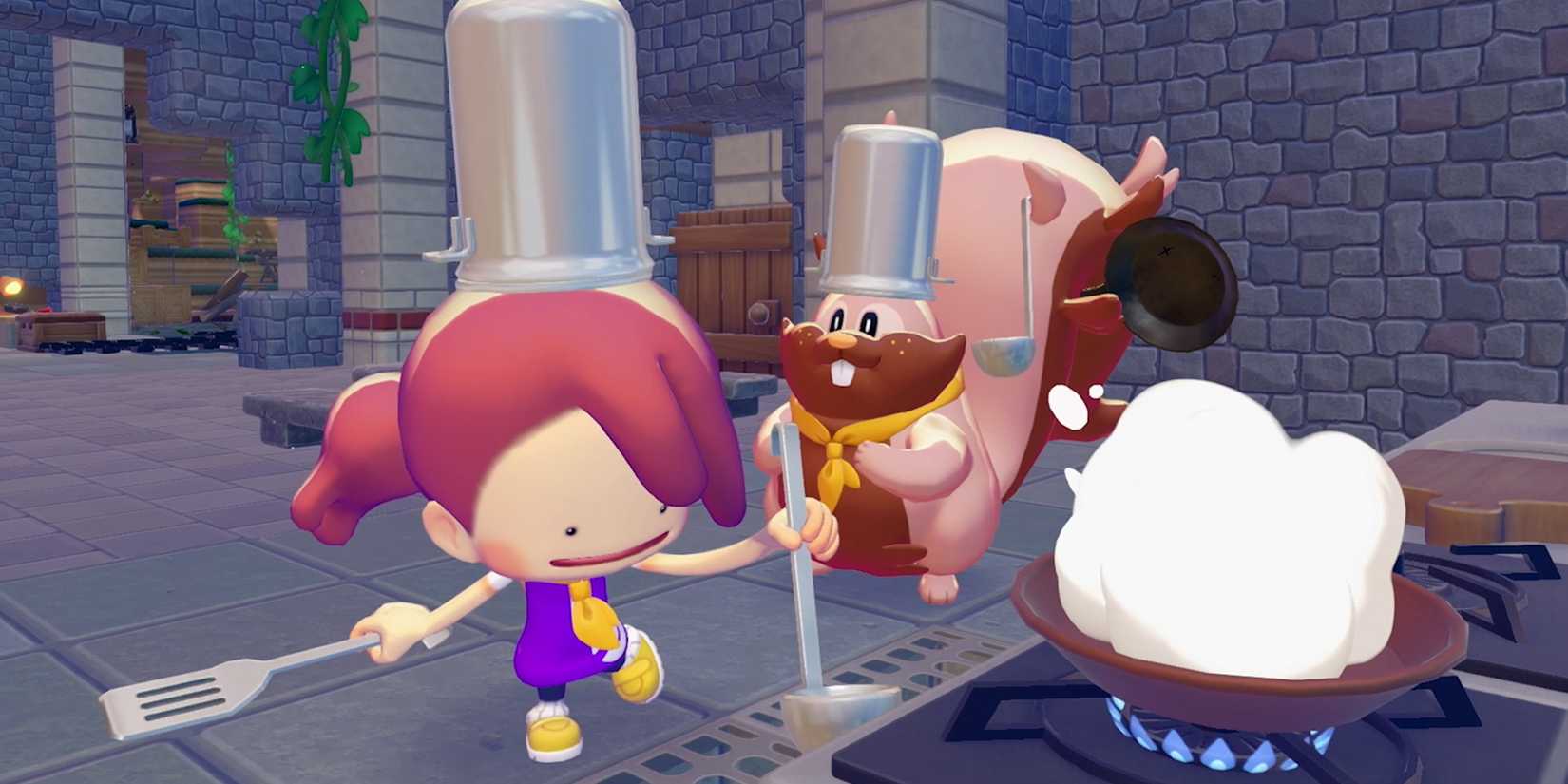 10 Coolest Things To Build 5 A ditto player character cooking in Pokemon Pokopia