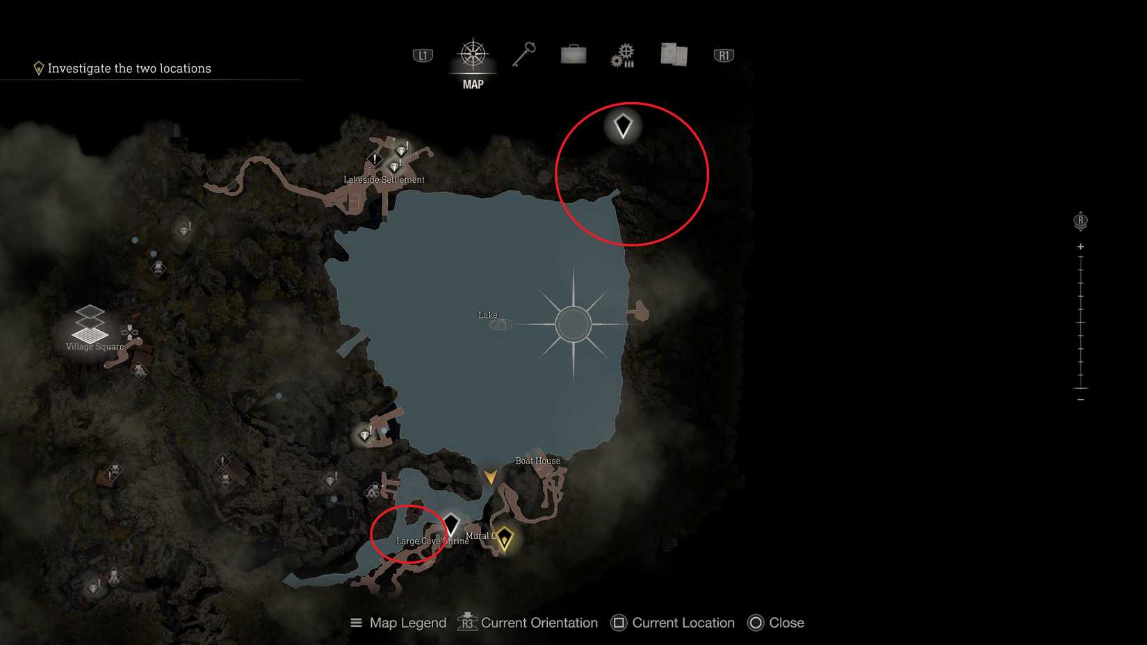 Resident Evil 4 Cave Lake Map