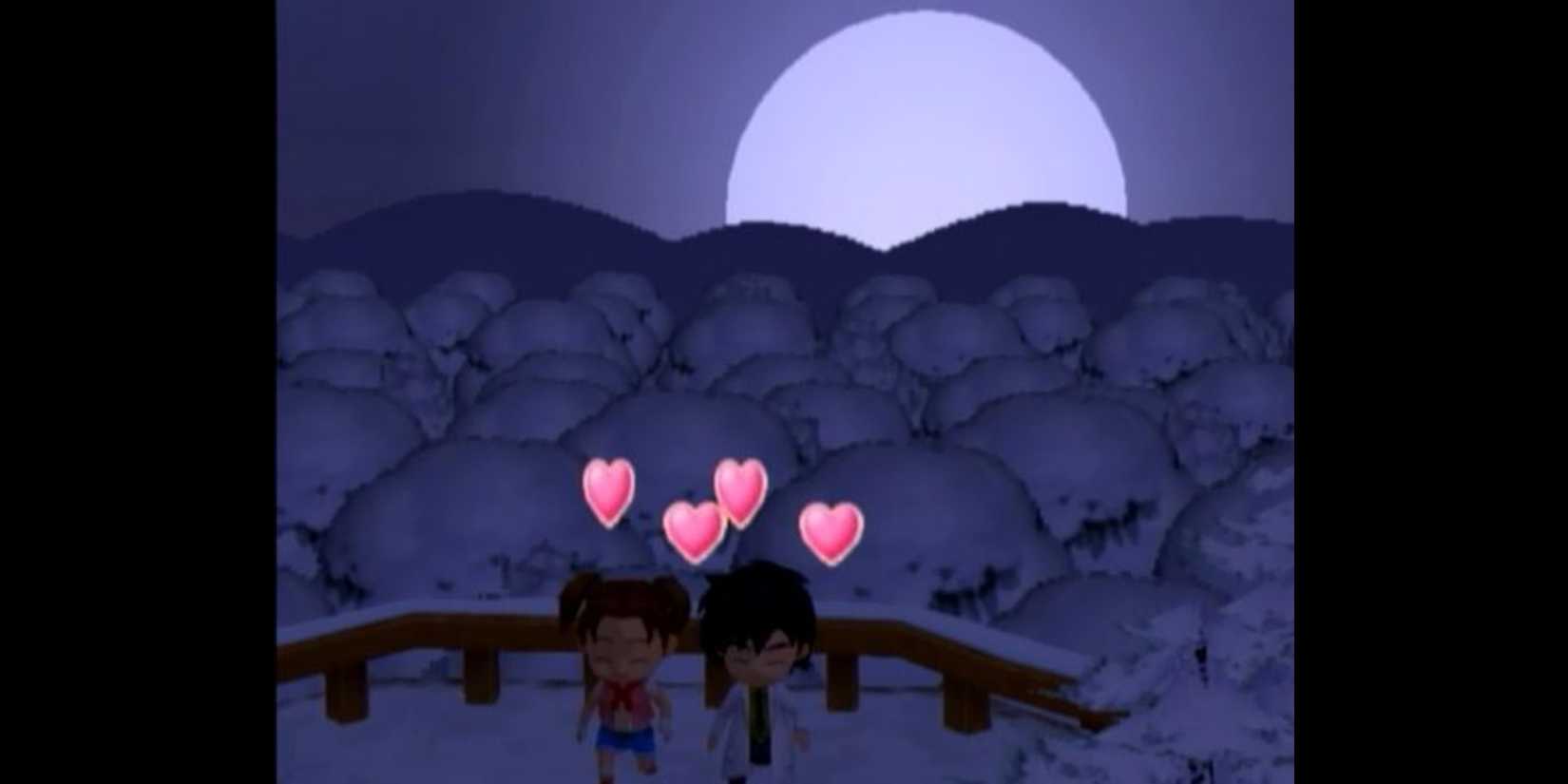 The Perfect Stardew Valley Rival Just Turned 20 1 Two characters with hearts above their heads in Harvest Moon: Magical Melody