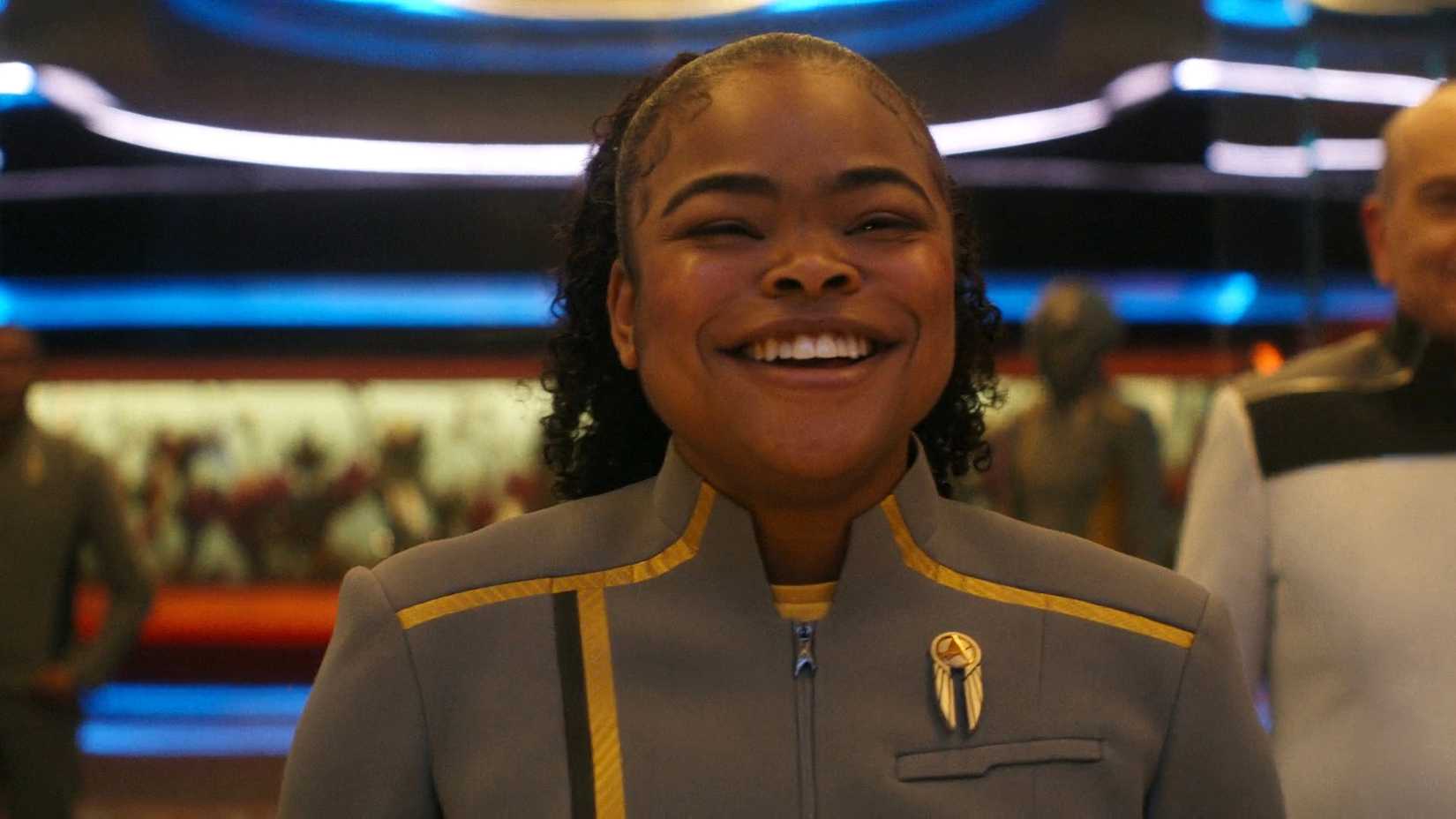 SAM feliz em Starfleet Academy