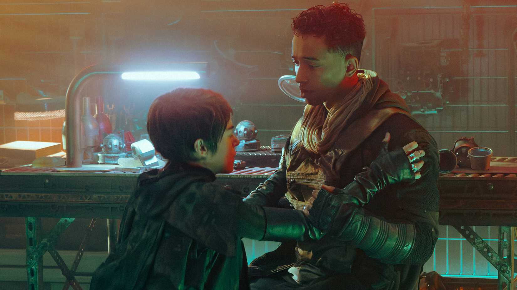 Anisha e Caleb Mir em Star Trek: Starfleet Academy