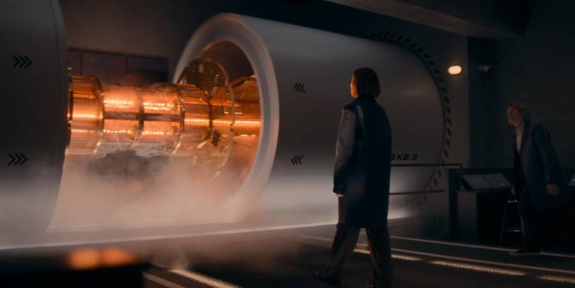 What Happened To The Bunker? 1 Sinatra (Julianne Nicholson) walking towards the bunker's supercomputer in Paradise season 2