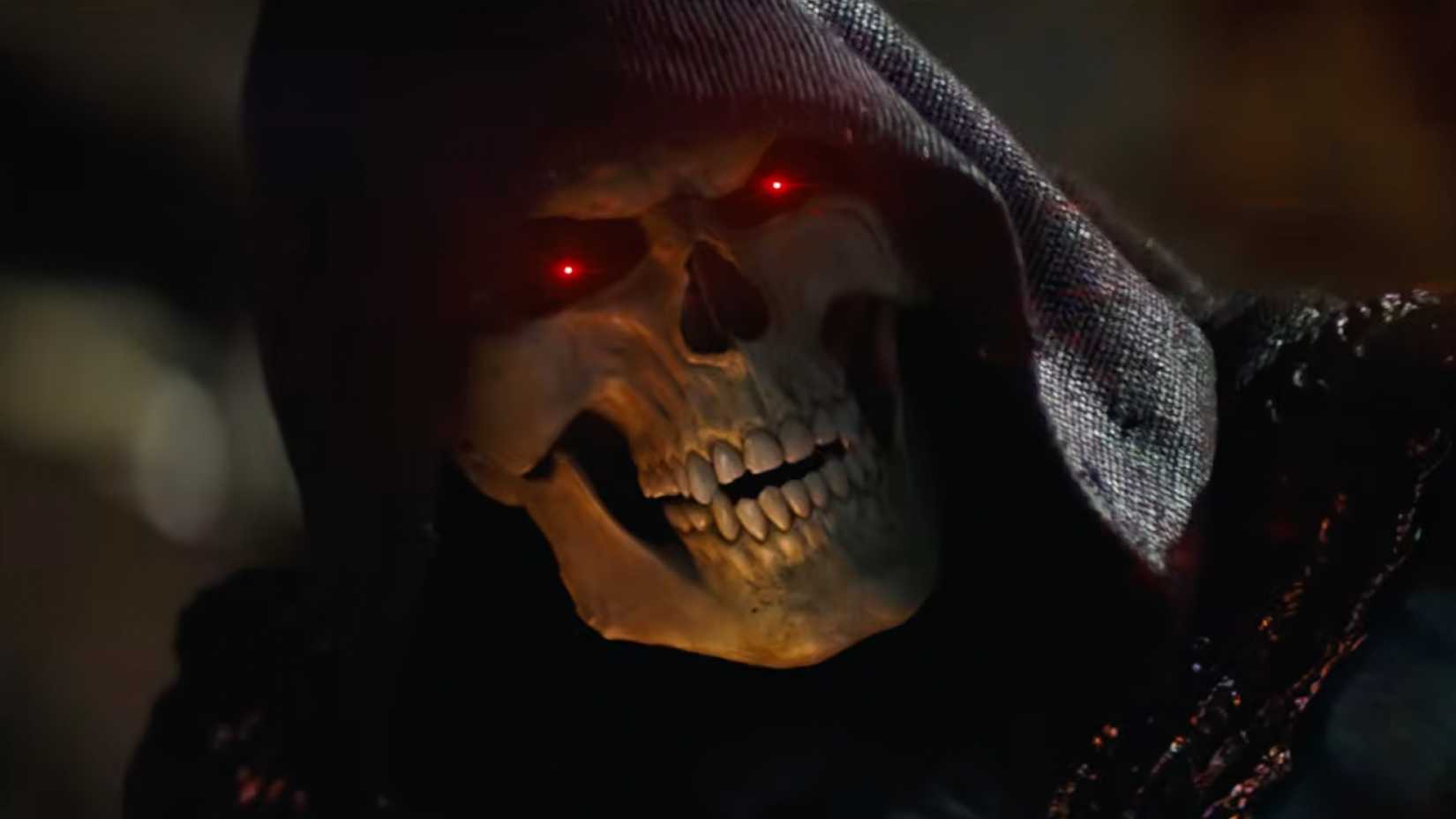 Skeletor com olhos vermelhos no trailer de Masters of the Universe