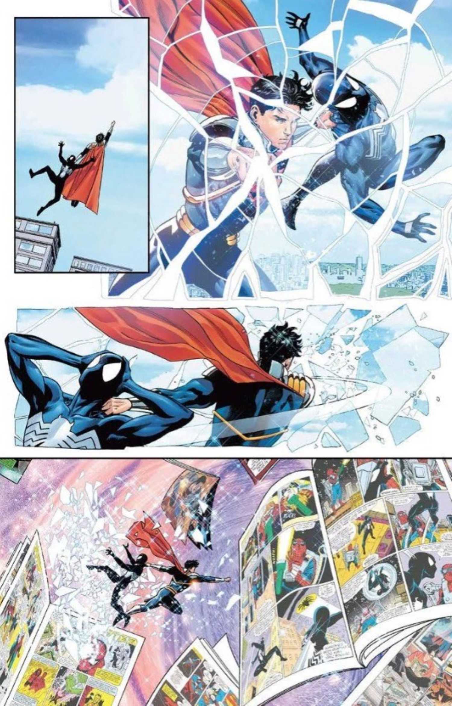 Spider-Man and Superboy Prime from Superman / Spider-Man #1 crossover