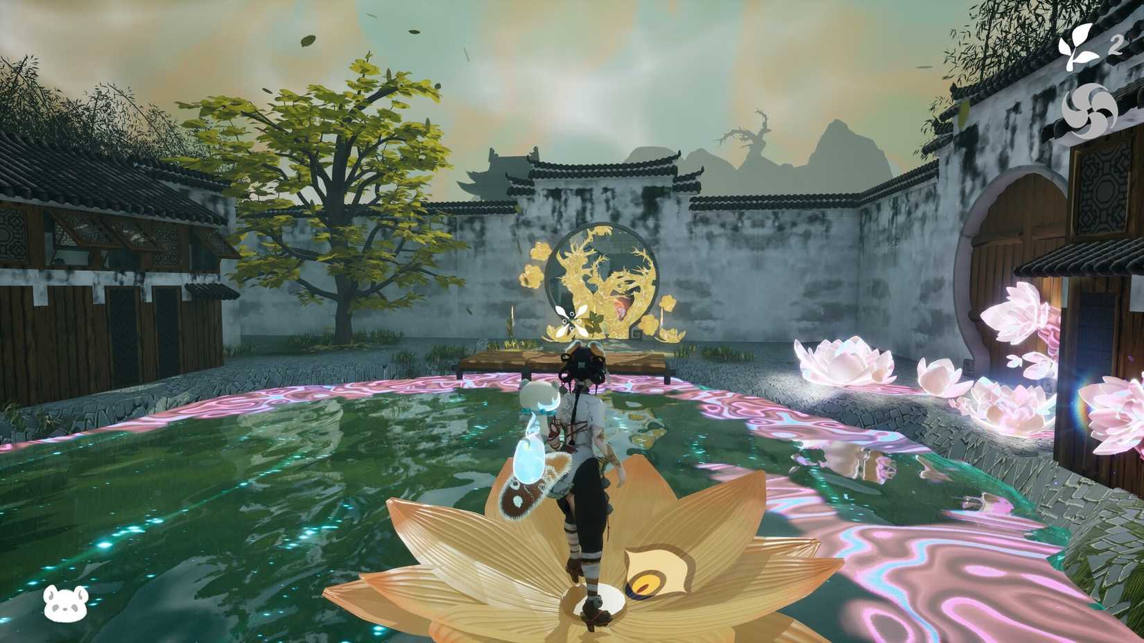 Image shows gameplay from Ling and the Corrupted Hollow