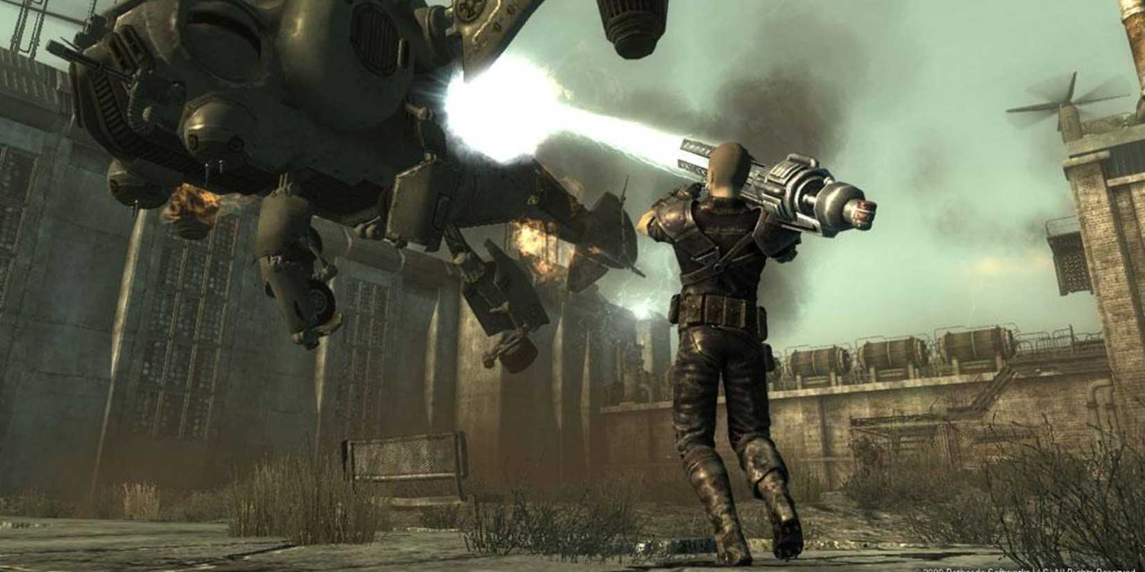 All 15 Fallout DLCs, Ranked From Worst To Best 4 Fallout 3 Broken Steel weapon attacking a Vertibird