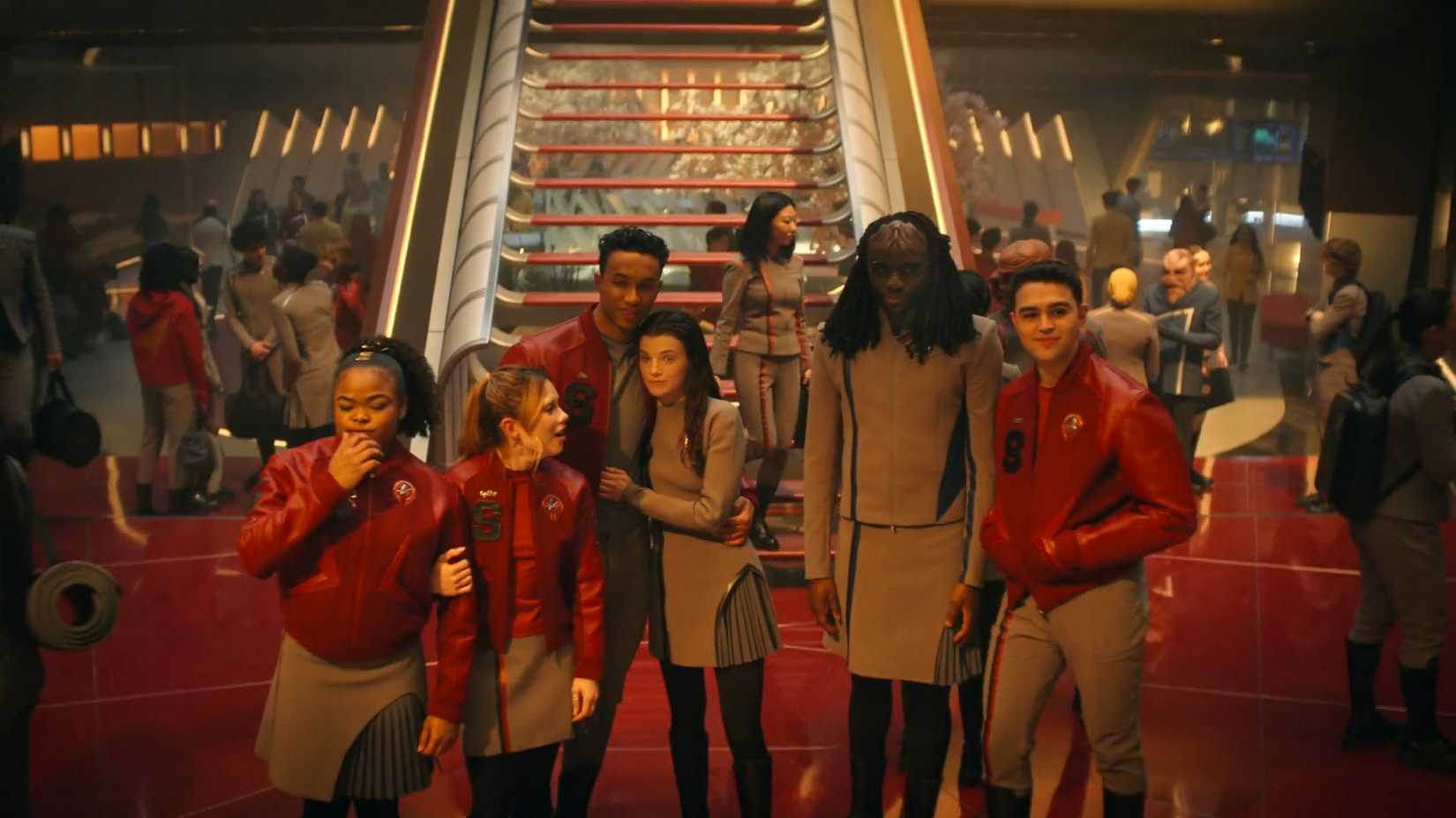 Starfleet Academy cadets together