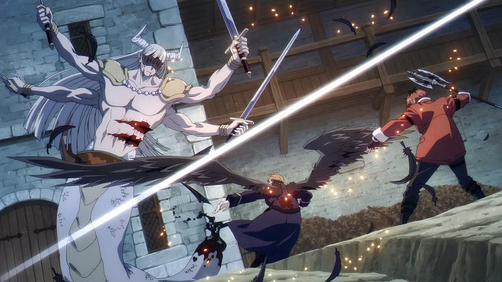 Stark and Genou fight Divine Revolte - Frieren Beyond Journey's End Season 2, Episode 8 anime image (1)