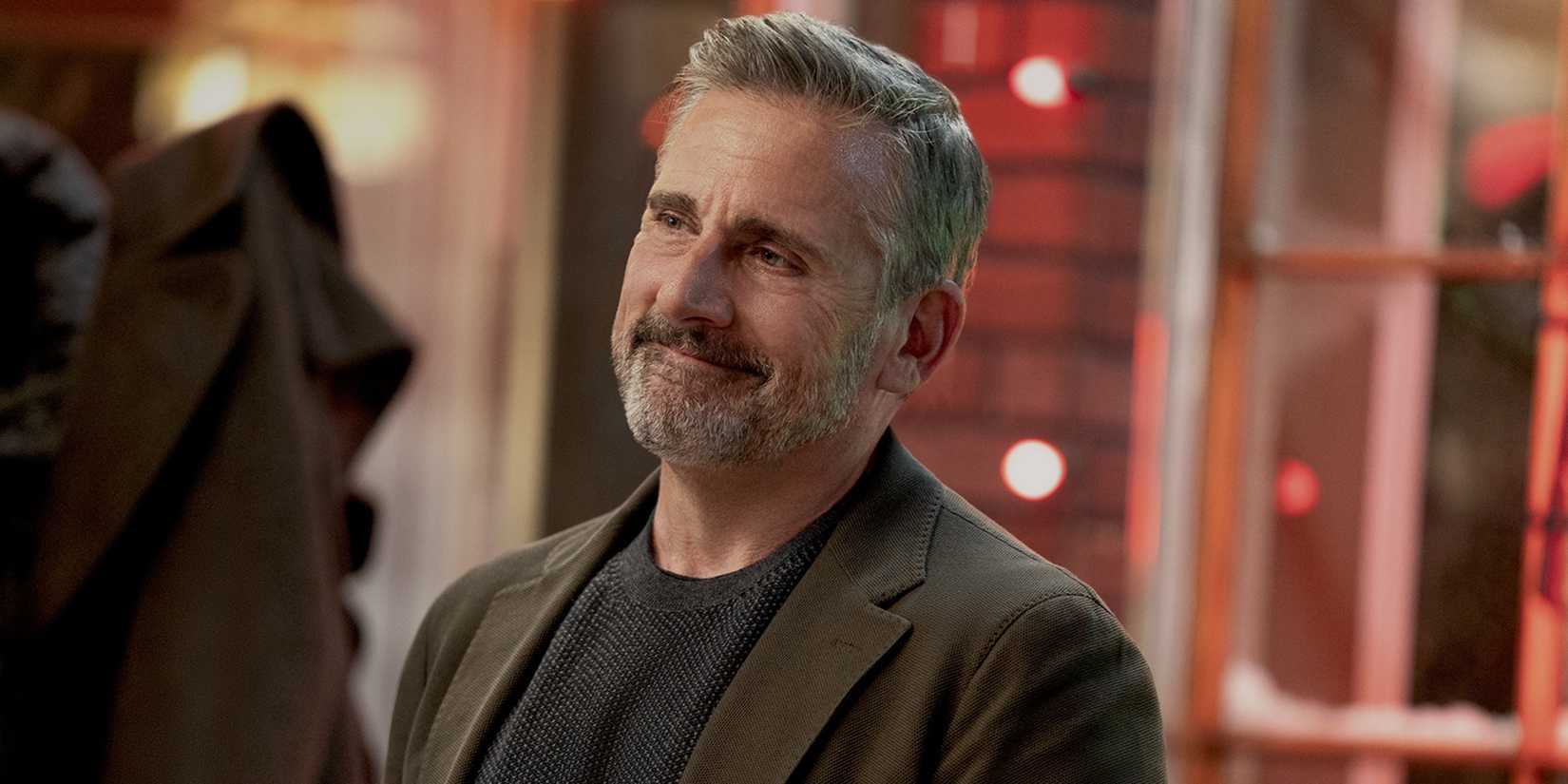 Steve Carell smiling in an episode of Rooster