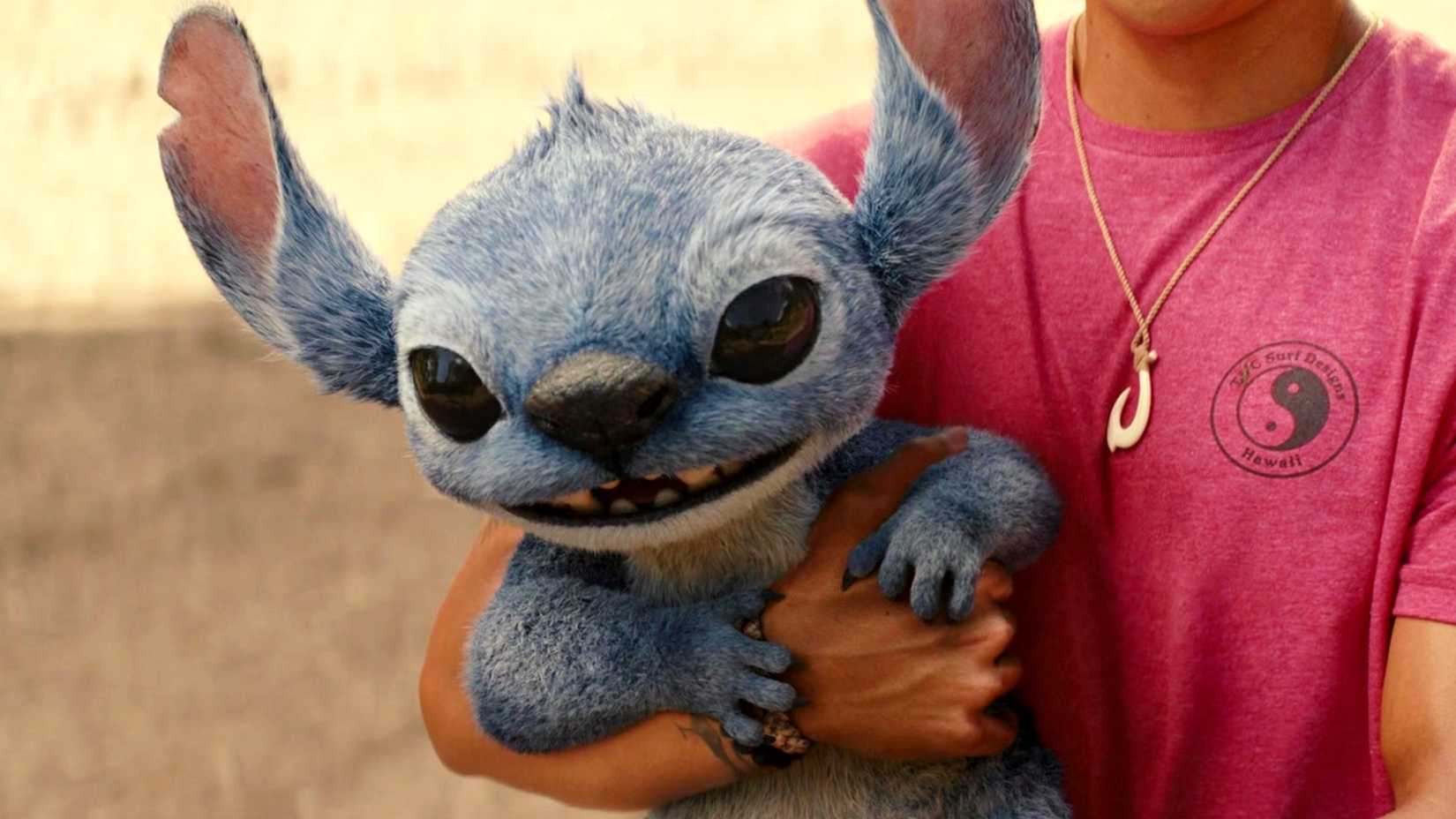 Stitch is held by David in Lilo and Stitch movie