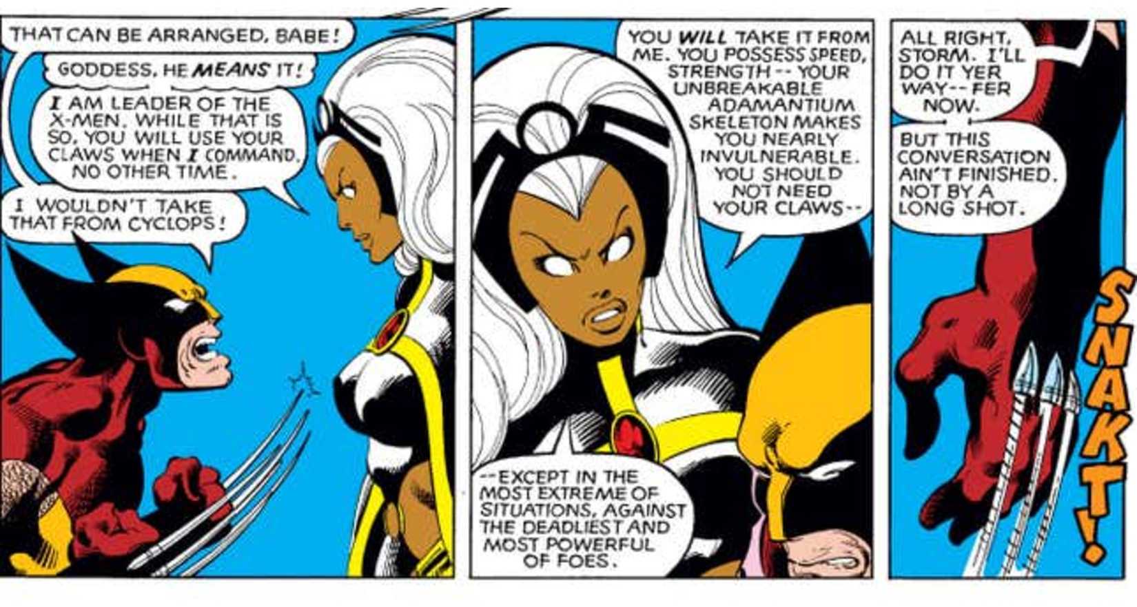 Top 10 Greatest Team Leaders in Marvel History 15 STORM COMMANDING WOLVERINE AS LEADER OF THE X-MEN