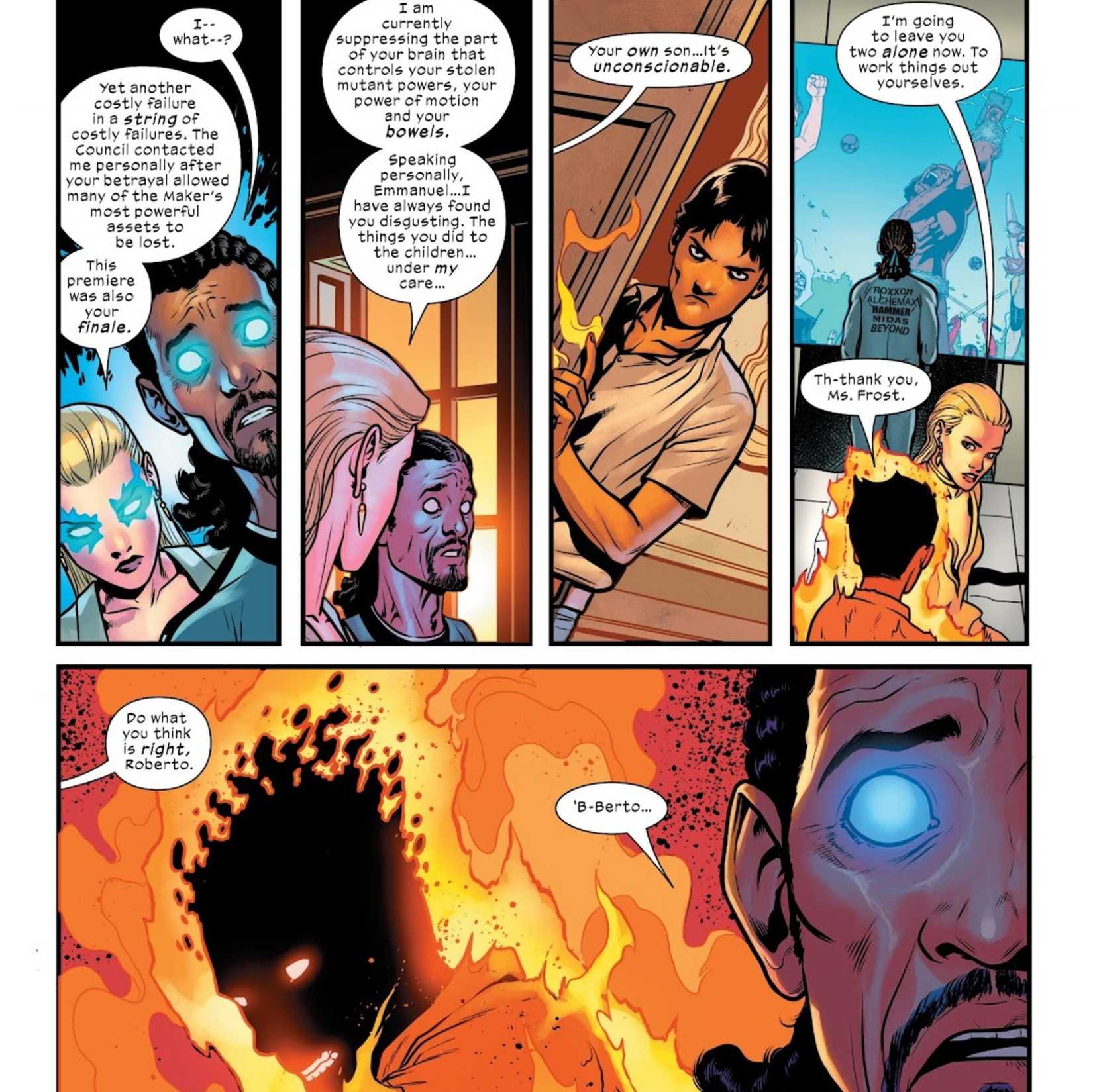 sunspot defeats his father in battle against the avengers