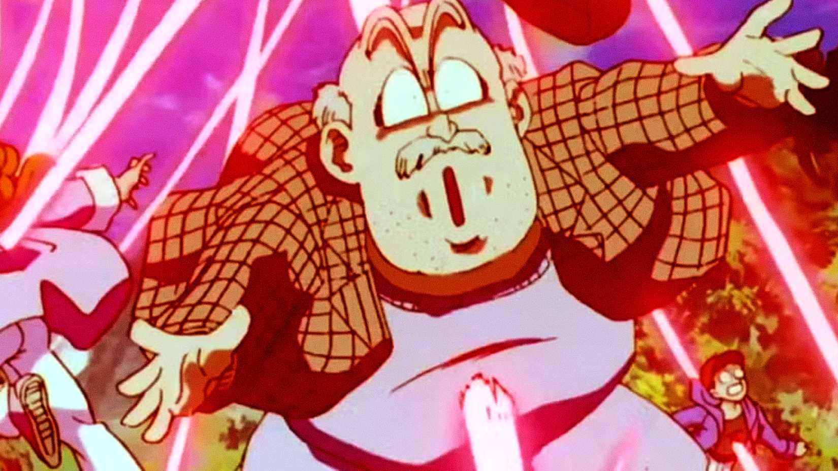 Super Buu's Human Extinction Attack aka Assault Rain kills its victims in Dragon Ball Z