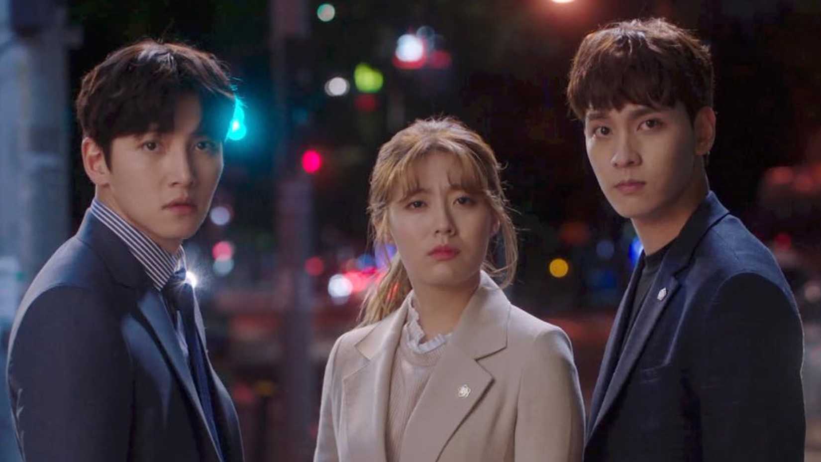 Suspicious Partner: Netflix's 10/10 Legal Drama 1 Noh Ji-wook (Ji Chang-wook), Eun Bong-hee (Nam Ji-hyun), and Ji Eun-hyuk (Choi Tae-joon) in Suspicious Partner.