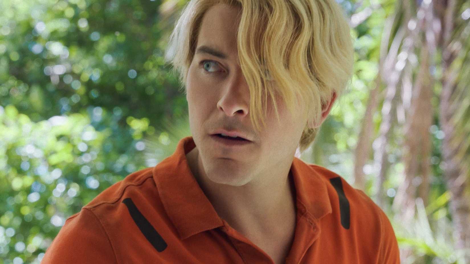 Taz Skylar as Sanji looking curious in One Piece live-action.