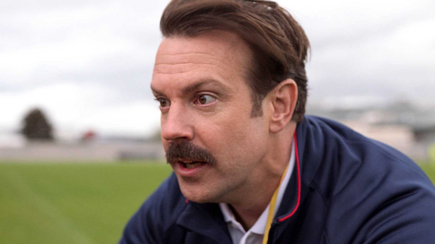 10 Upcoming Apple TV Shows You Cannot Miss 3 Jason Sudeikis as Ted Lasso looking shocked