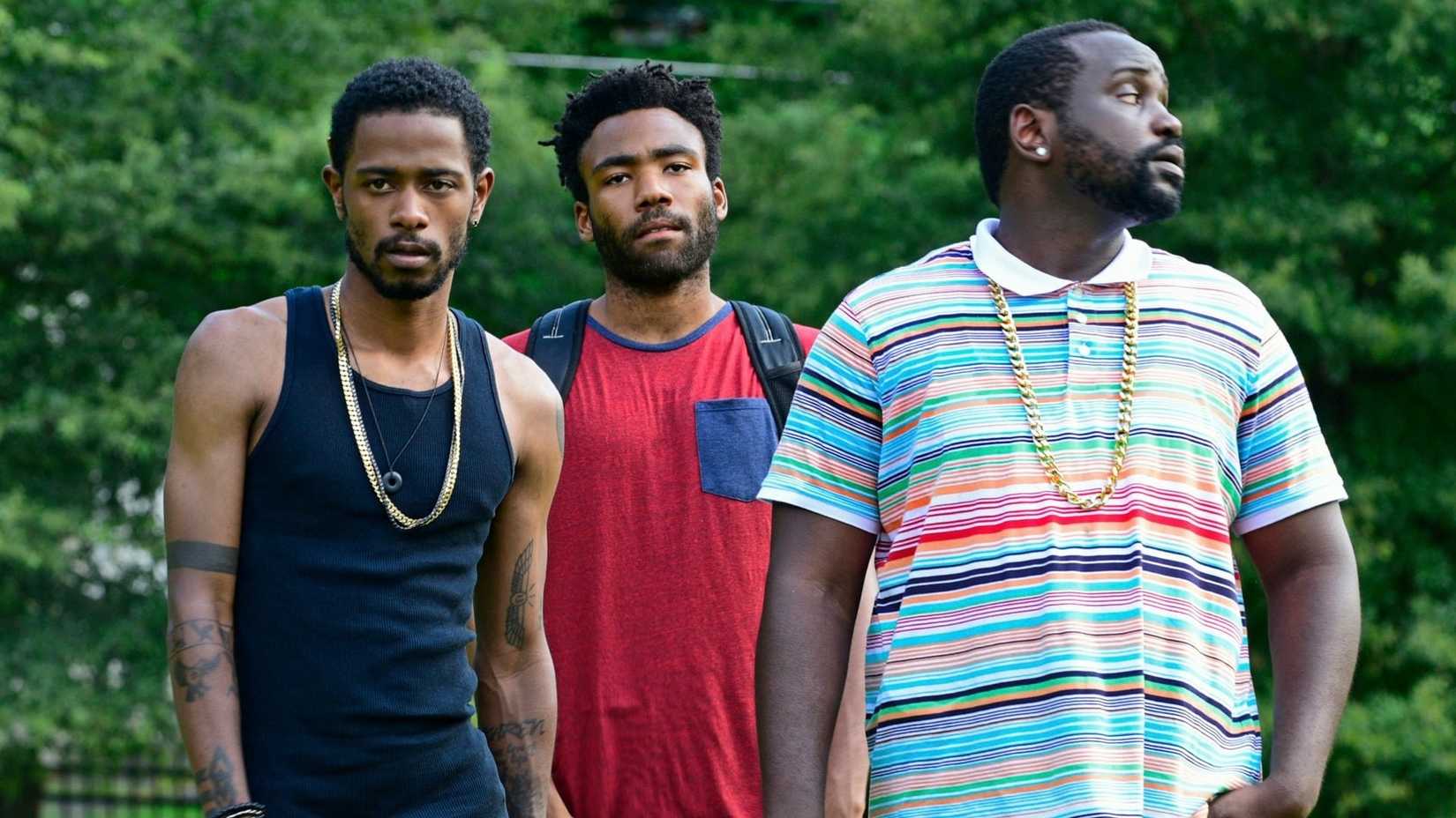 O elenco de Atlanta, com Donald Glover, Brian Tyree Henry, LaKeith Stanfield e Zazie Beetz.