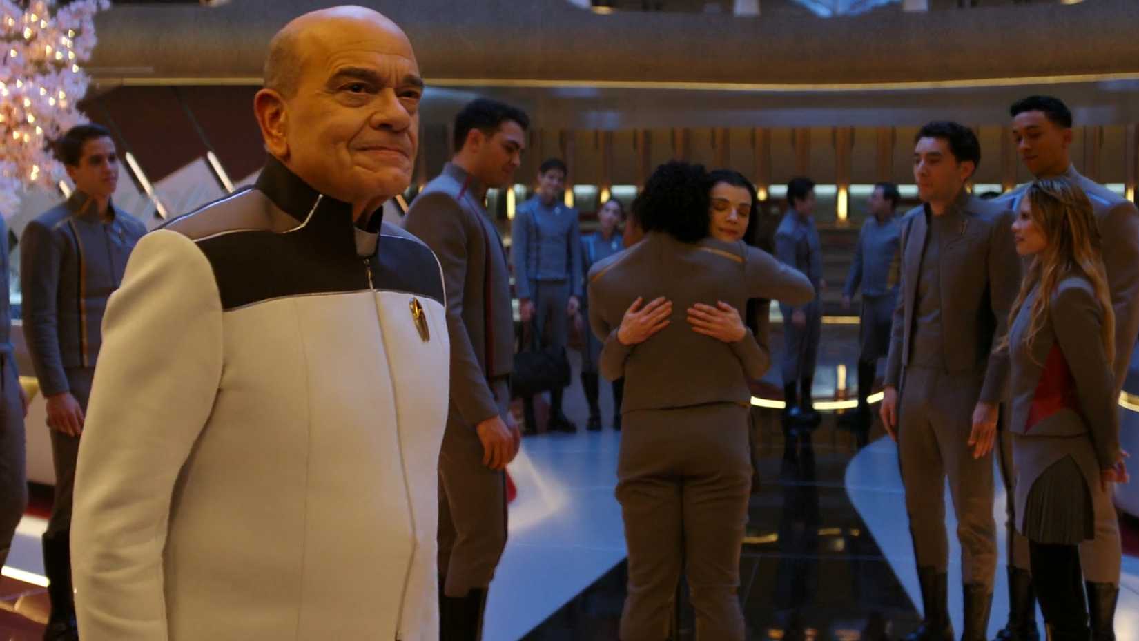 The Doctor smiles at Starfleet Academy