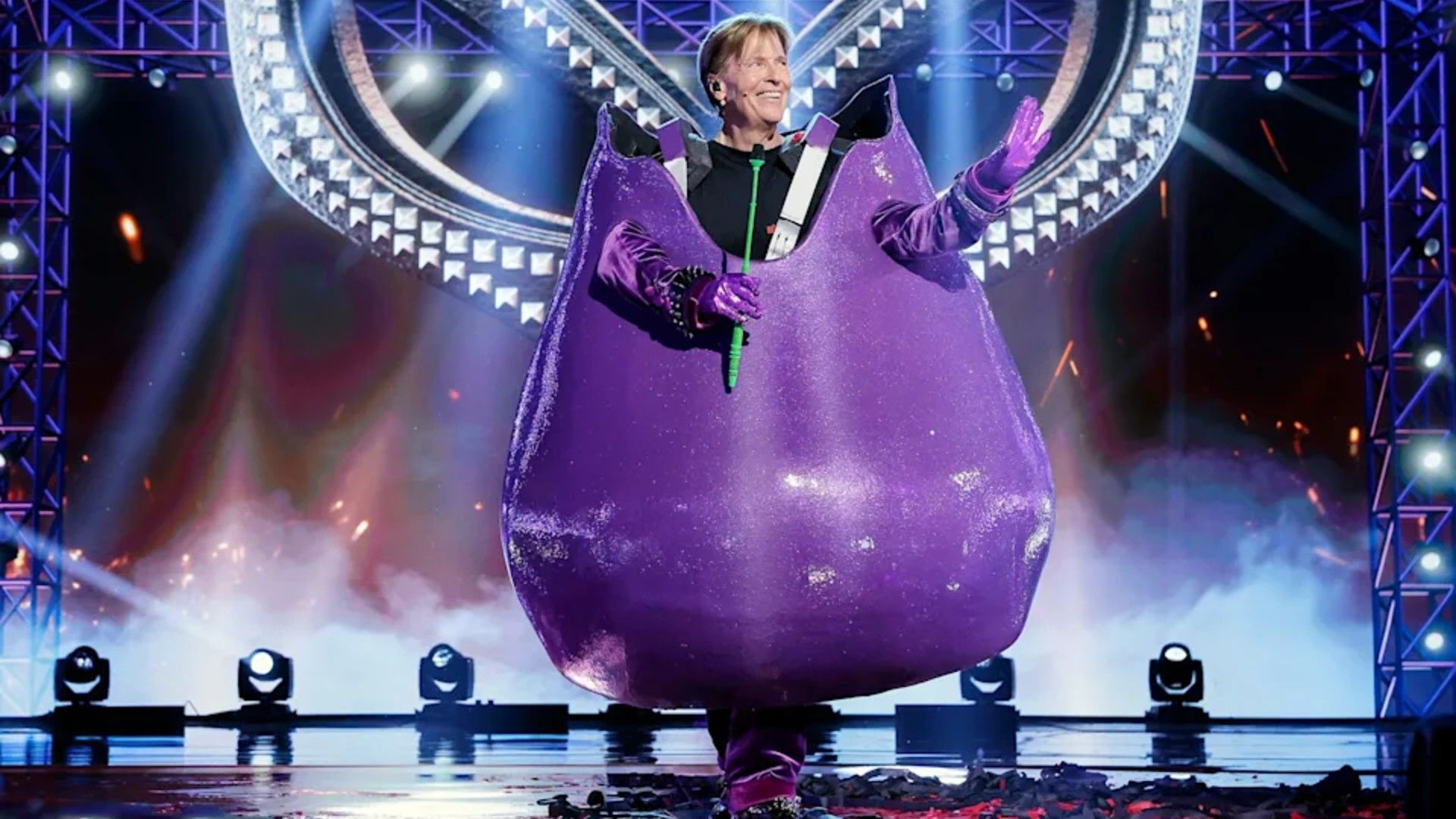 The Masked Singer Season 14 Contestant Eggplant Unmasked As Jack Wagner On Stage