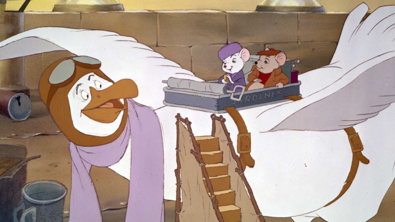 10 Disney Animated Movies Impossible To Adapt In Live-Action 4 The Rescuers ride on a bird