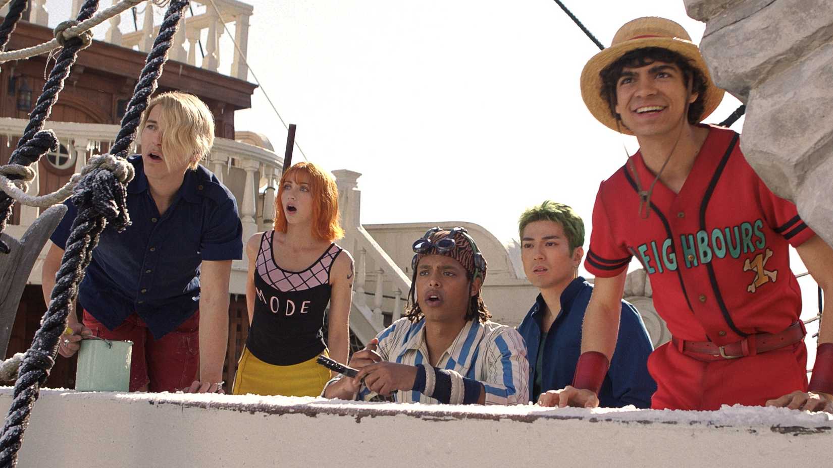 A tripulação do Chapéu de Palha em One Piece.