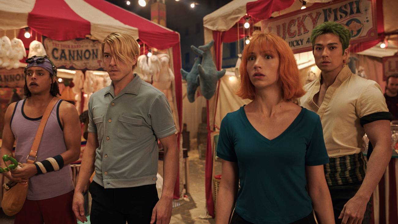 The Straw Hats at a circus in live-action One Piece.