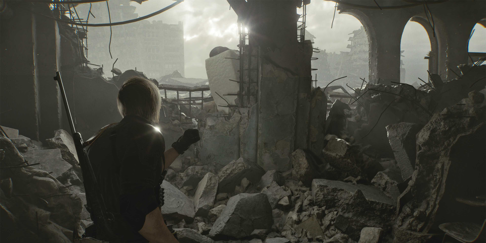 Tofu hiding in Resident Evil Requiem RCPD ruins