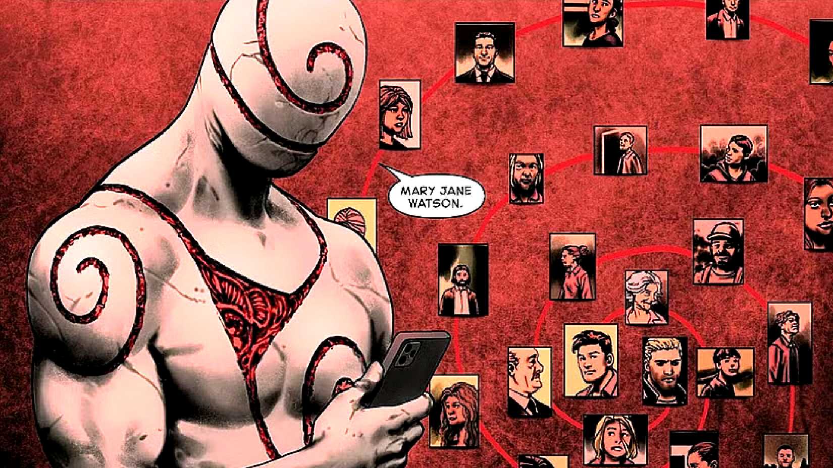 Torment checks Carnage's kill list in Marvel's Spider-Man comics