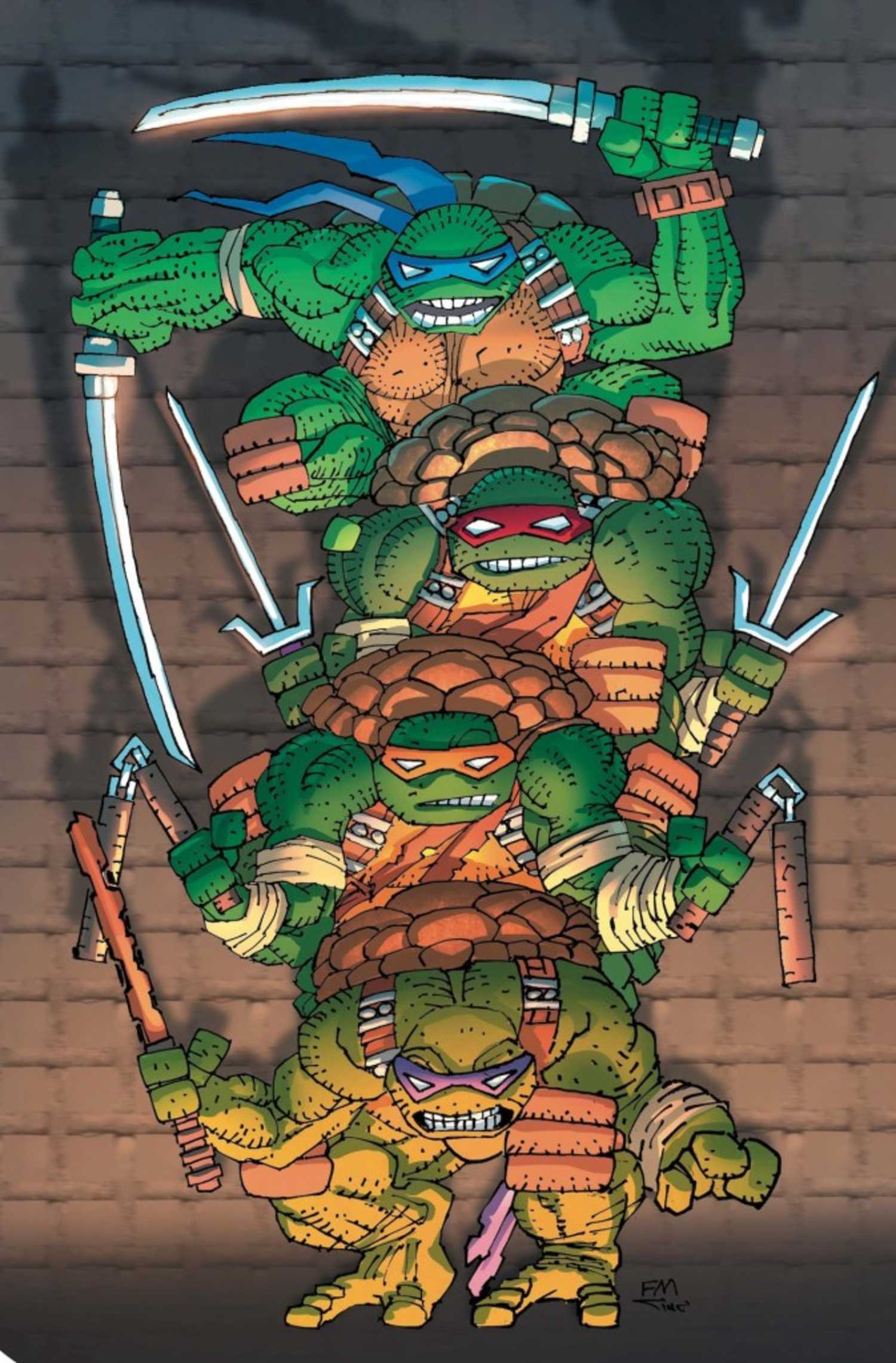 The Teenage Mutant Ninja Turtles drawn by Daredevil artist Frank Miller.