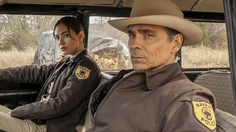 Two cops in a car in Dark Winds