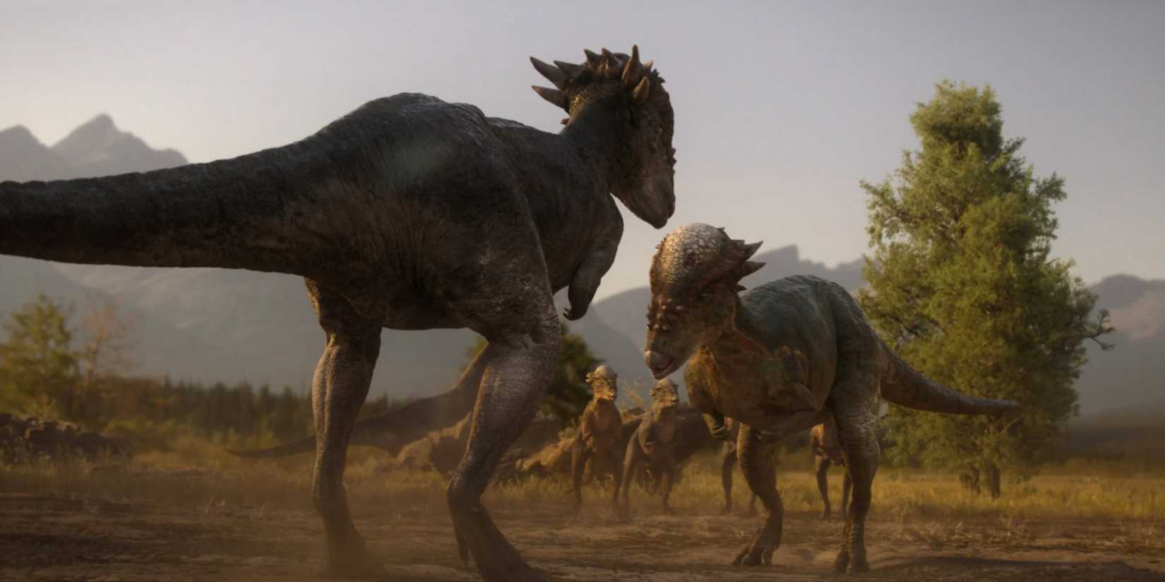 Why Netflix's New #1 Steven Spielberg Show Is Taking Over US Charts 1 two dinos fighting in The Dinosaurs