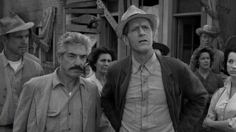 Twilight Zone Episodes With Breathtaking Twists, Surprises, And Themes 3 Two men standing together in The Twilight Zone episode, The Old Man in the Cave.