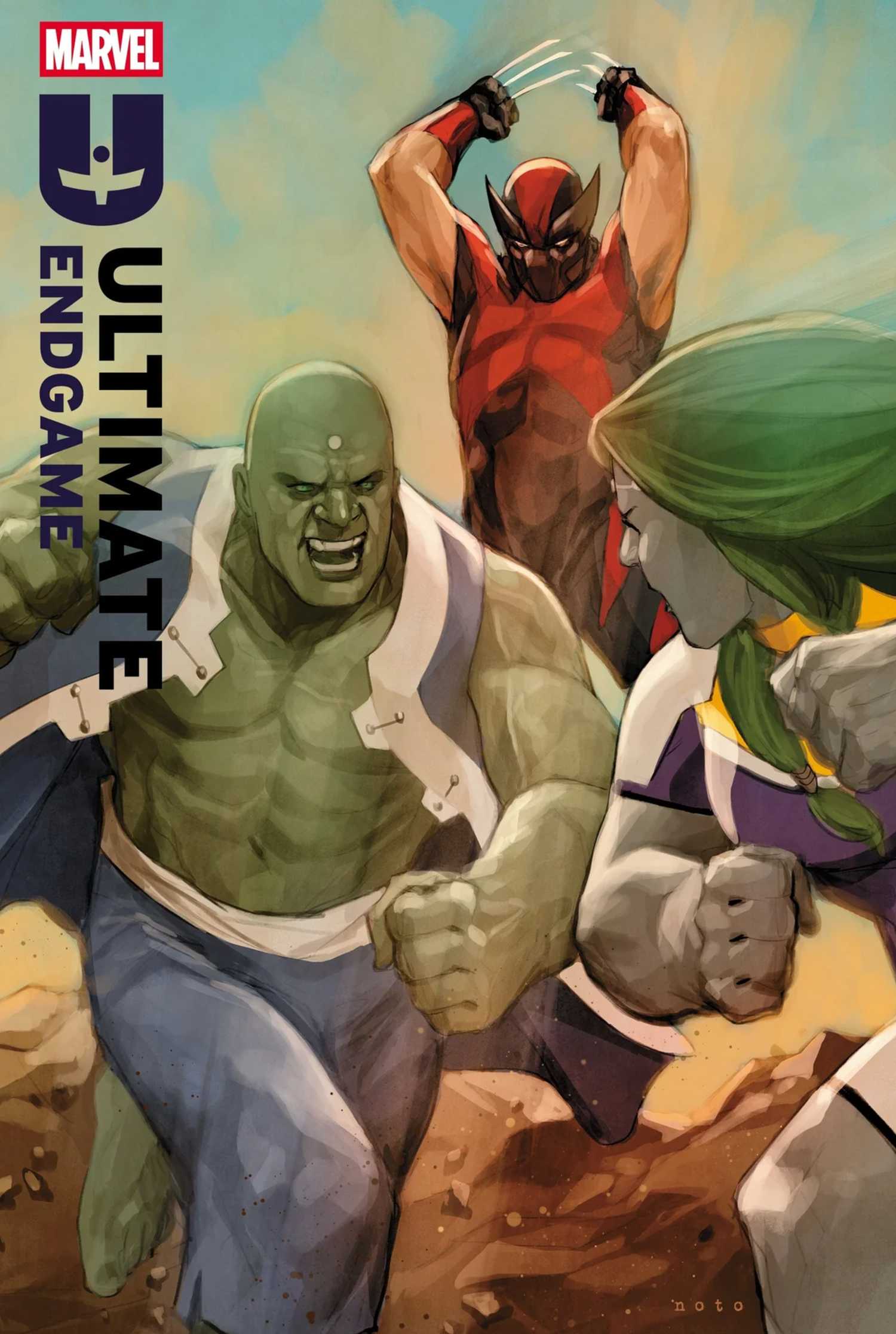 New Images Officially Confirm the Permanent Retirement of Ultimate Wolverine 5 ultimate endgame cover showing wolverine vs hulk