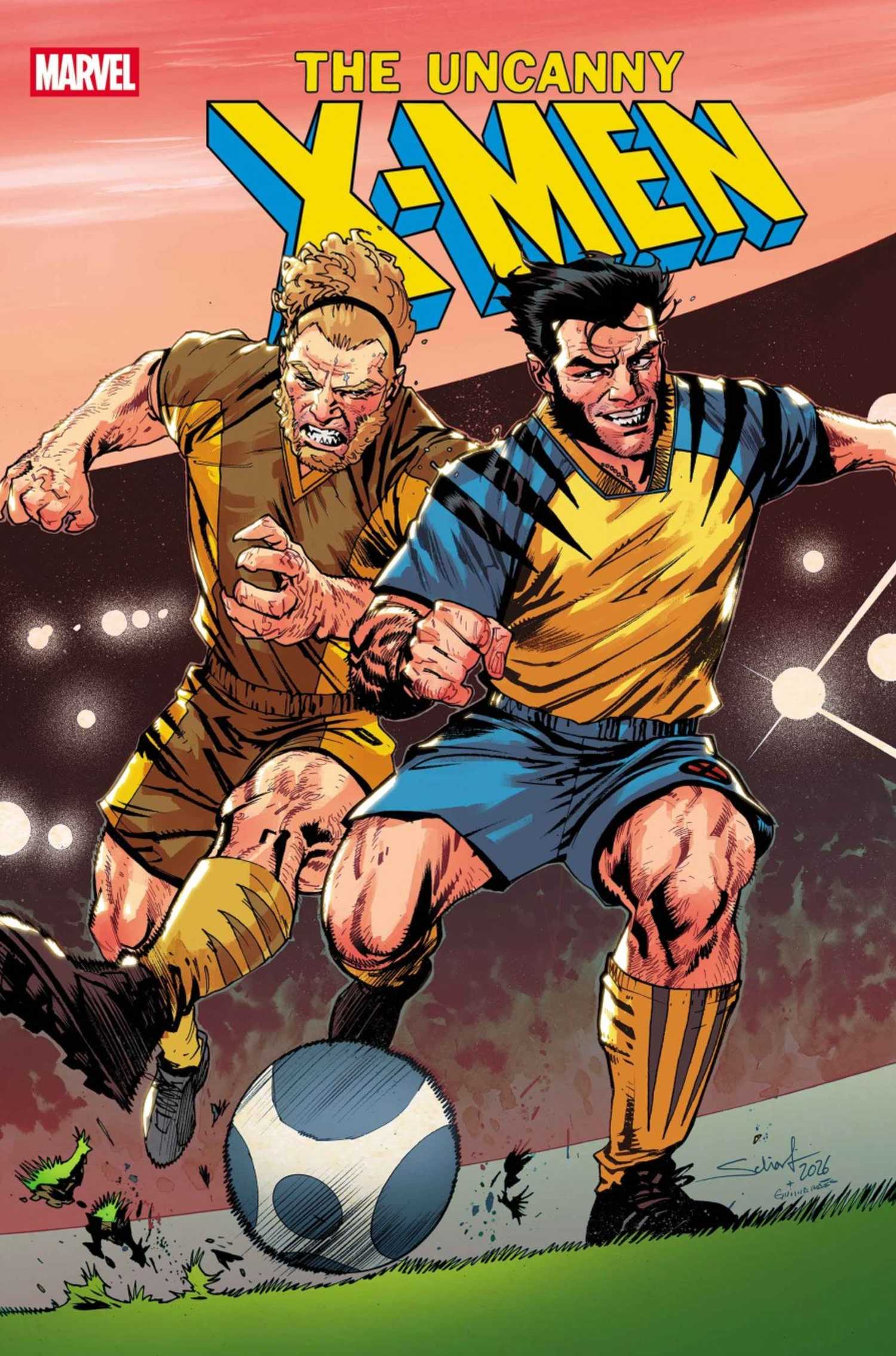 Avengers and X-Men Officially Debut Matching Costumes for New Comic Appearance 3 Uncanny X-Men #29 Jonas Scharf Marvel Soccer Variant