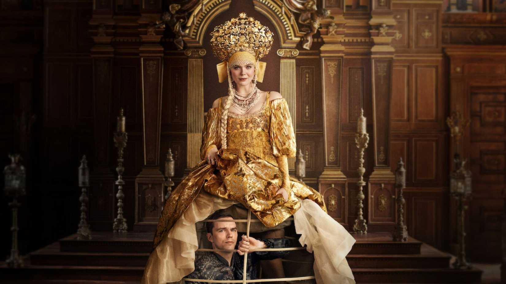 Catherine the Great, with Peter hiding under her skirt