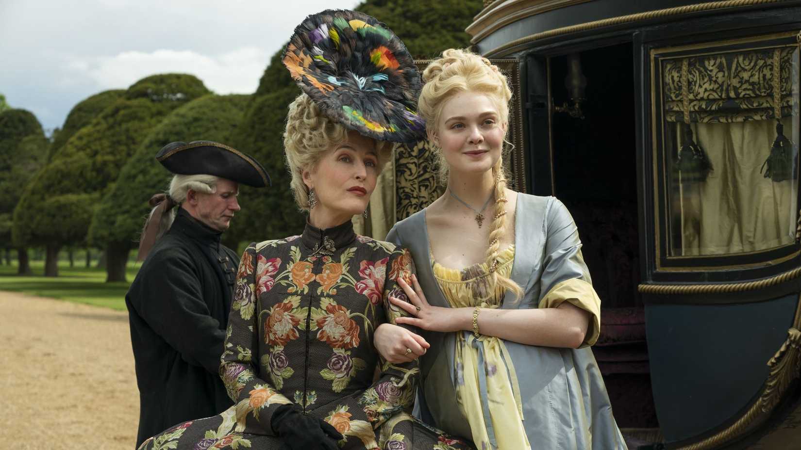 Hulu's 3-Part Period Drama Series Is One Of Its Best 1 Elle Fanning and Gillian Anderson in The Great