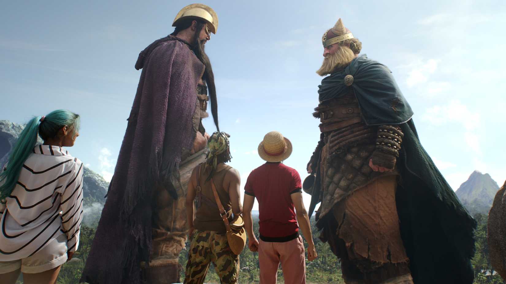 Netflix's Live-Action One Piece Series Shows The Rings Of Power How It Is Done 1 Vivi, Usopp, Luffy, Dorry and Brogy in One Piece